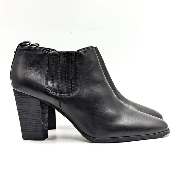 Michael Kors Women Black Leather Western Low Chelsea ankle boots size 11 - Picture 7 of 10